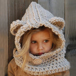 Baby Girls Hats Handmade Kids Winter Hats Wrap Bear Scarf Caps - Heritage cosmetics and beauty care