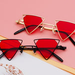 new sunglasses punk wind triangle hollow sunglasses glasses Europe and the United States personality metal sunglasses - Heritage cosmetics and beauty care