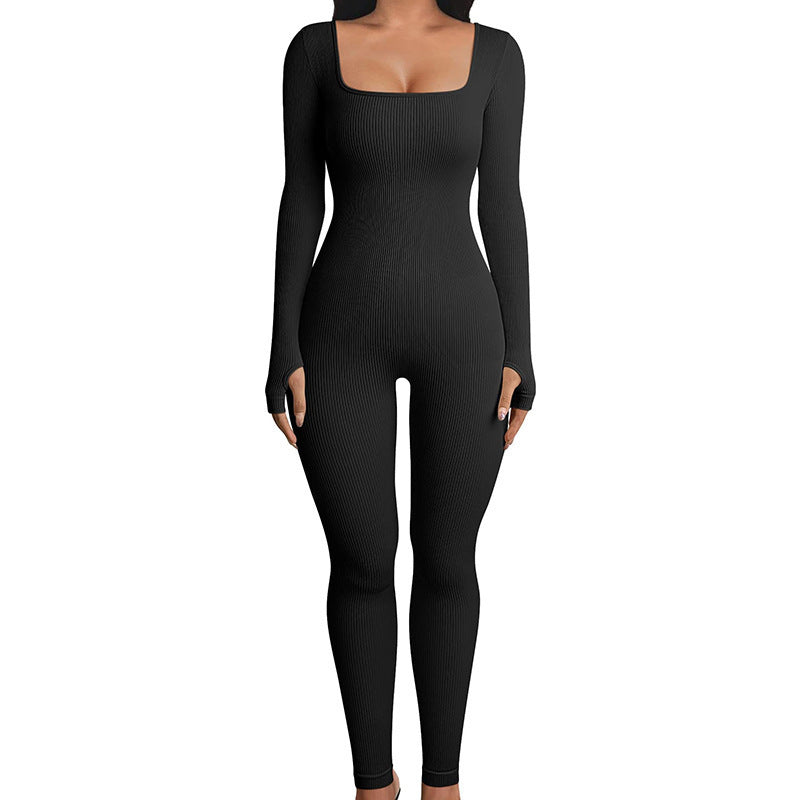 Seamless Jumpsuit Long Sleeve Shapewear Hip Lift Yoga Jumpsuit Sports Jumpsuit Bodysuits - Heritage cosmetics and beauty care