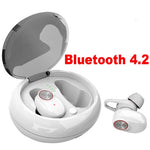 Dual Bluetooth 5.0 Headset Earphone Wireless Earbud with Handsfree Stereo Music QI-Enabled With Charging Box IPX5 Waterproof Heritage cosmetics and beauty care