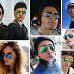 A new generation of color film UV reflective metal Sunglasses Polarized Sunglasses ladies fashion sunglasses - Heritage cosmetics and beauty care