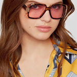 Square tortoiseshell sunglasses gold - Heritage cosmetics and beauty care