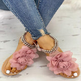 Flat flower sandals - Heritage cosmetics and beauty care