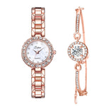 Watches-Set Bangle Clock Bracelet Wrist-Watch Quartz Women Fashion Ladies Brand Luxury - Heritage cosmetics and beauty care