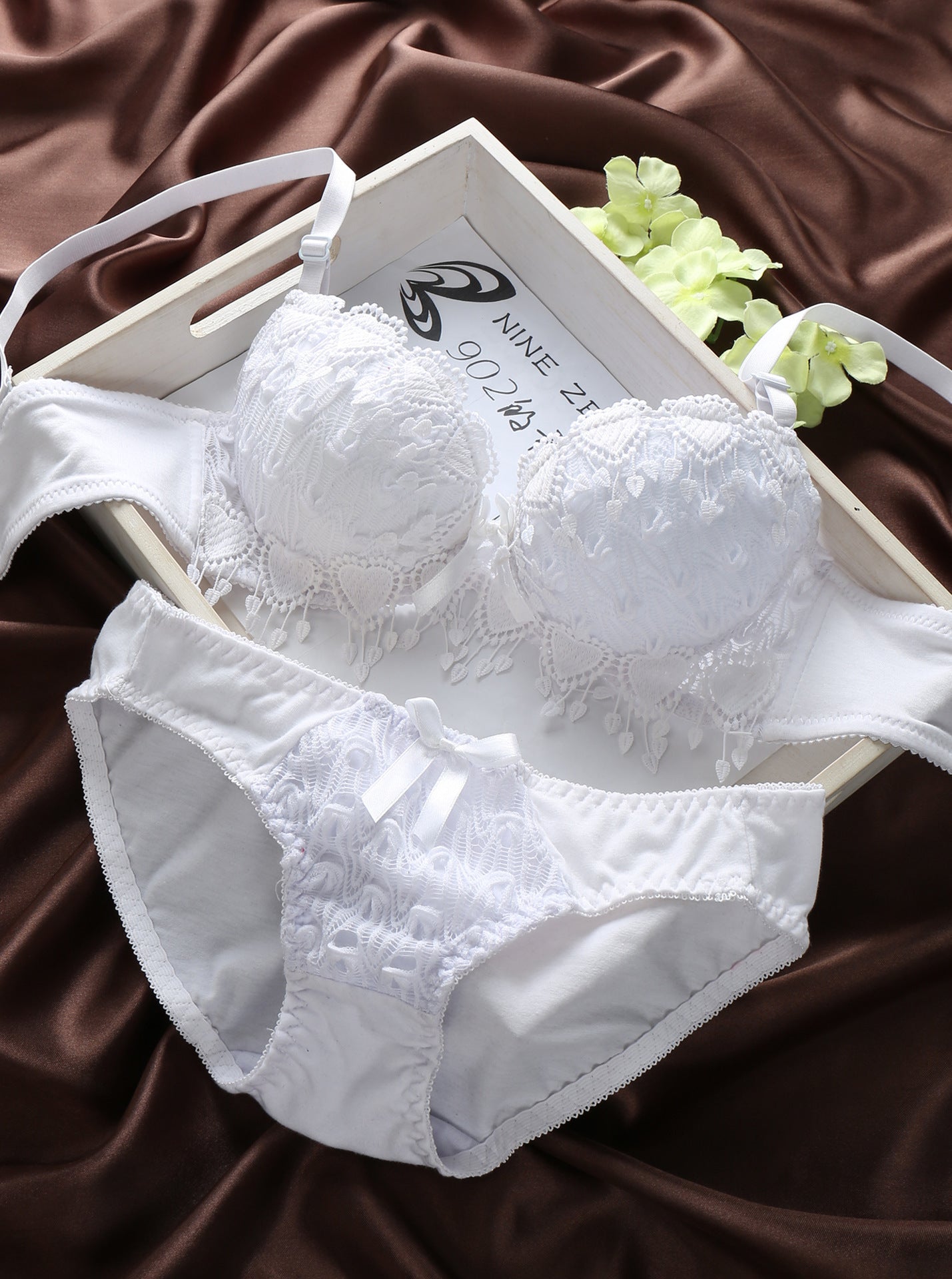 Sexy lace gathered bra set - Heritage cosmetics and beauty care