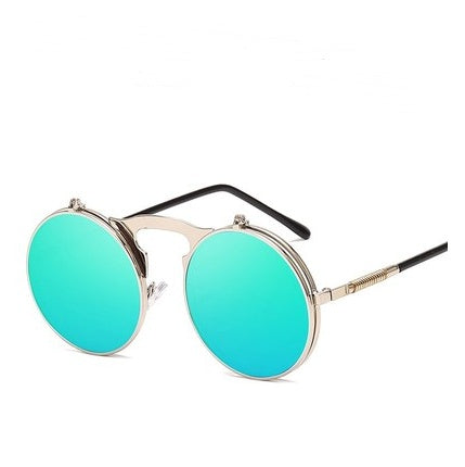 Round frame flip sunglasses - Heritage cosmetics and beauty care