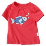 Cartoon Pattern Stitching Baby Short-Sleeved T-Shirt - Heritage cosmetics and beauty care