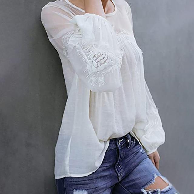 Women's shirts European and American new solid color lace Heritage cosmetics and beauty care