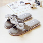 Summer day air cotton bow slippers antiskid bathroom slippers lovely slippers home slippers - Heritage cosmetics and beauty care