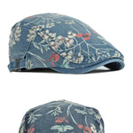 Denim Hat Advance Hats Flower Printed All-matching Peaked Cap - Heritage cosmetics and beauty care