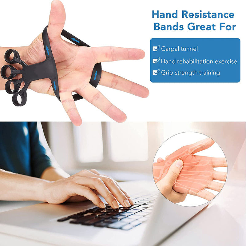 Silicone Grip Device Finger Exercise Stretcher Arthritis Hand Grip Trainer Strengthen Rehabilitation Training To Relieve Pain - Heritage cosmetics and beauty care