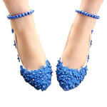 Women's Blue Pearl Anklet High Heels - Heritage cosmetics and beauty care