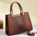 Women's Fashion Crocodile Pattern Shoulder Crossbody Handbag Heritage cosmetics and beauty care