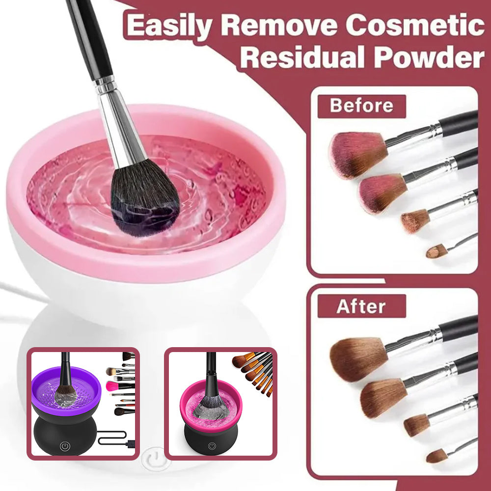 Electric Makeup Brush Cleaner Machine Portable Automatic USB Cosmetic Brush Cleaner Tools For All Size Beauty Makeup Brushes Set - Heritage cosmetics and beauty care