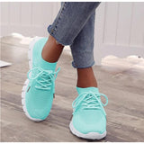 Women's Breathable Sneaker High-cut Lace-up Platform Casual Shoes - Heritage cosmetics and beauty care