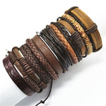 Fashion Bracelets 10pcs Set Wrap Woven Fashion Handmade Men - Heritage cosmetics and beauty care