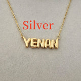 Customized Bubble Name Necklace, Fashionable Mini 3D Letter Necklace - Heritage cosmetics and beauty care