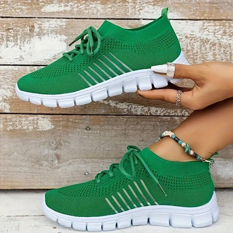 Women's Breathable Sneaker High-cut Lace-up Platform Casual Shoes - Heritage cosmetics and beauty care