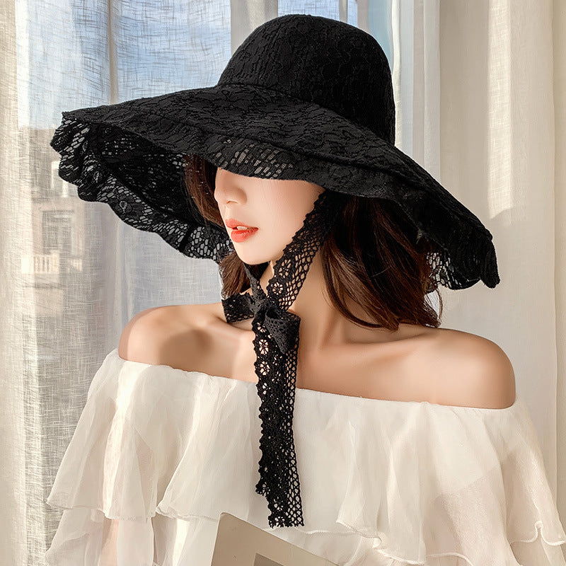 Summer Lace Up Sun Hat Seaside Beach  Protection - Heritage cosmetics and beauty care