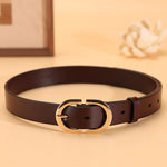 All-Match Belt pure Cowhide Korean Style Simple Pin Buckle Belt - Heritage cosmetics and beauty care