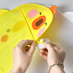 Cartoon Cute Duck Baby Bathing Storage Mesh Bag Bathroom With Suction Cup Hanging - Heritage cosmetics and beauty care