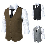 Men's British Style Vintage Suit Vest - Heritage cosmetics and beauty care