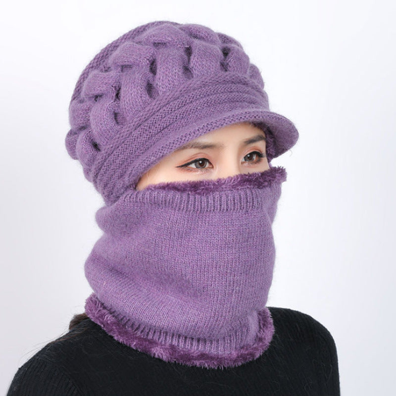 Autumn And Winter Outdoor Plus Velvet Warm Knitted Woolen Hat - Heritage cosmetics and beauty care