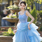 Women's Blue Halter Wedding Gown Birthday Host - Heritage cosmetics and beauty care