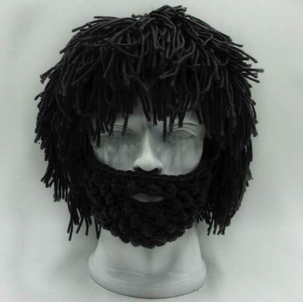 Halloween party spoof knit wool hats handmade beard men and women wig hats - Heritage cosmetics and beauty care