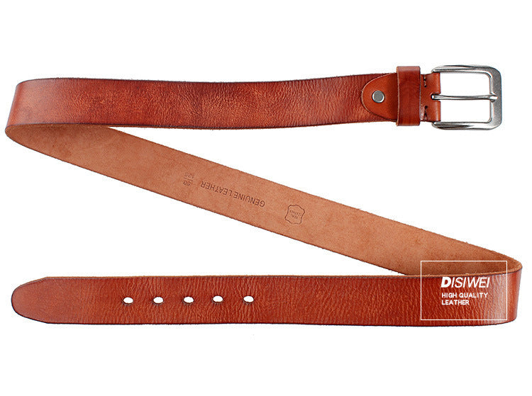 Washed vegetable tanned top layer cowhide belt - Heritage cosmetics and beauty care