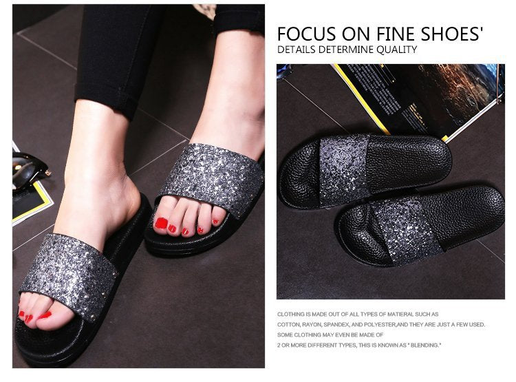 Studded sequin slippers - Heritage cosmetics and beauty care