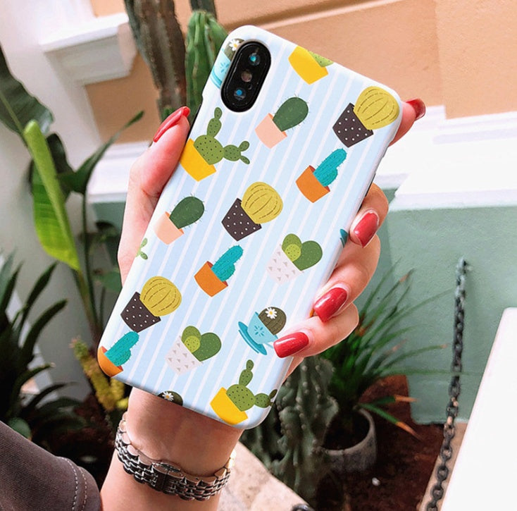 Compatible With Apple, USLION Green Cactus Case For I  Plus Flower Cartoon Animal Phone Cases For  Matte Hard PC Back Cover Heritage cosmetics and beauty care