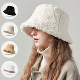 Lambswool Fisherman Hat Winter Warm Fashionable Solid Color Hats For Women - Heritage cosmetics and beauty care