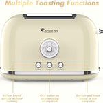 Toaster 2 Slice Retro Toaster Stainless Steel With 6 Bread Shade Settings And Bagel Cancel Defrost Reheat Function, Cute Bread Toaster With Extra Wide Slot And Removable Crumb Tray Heritage cosmetics and beauty care