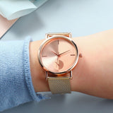 Compatible with Apple, Hot Fashion Simple Style New Ladies Hook Buckle Alloy Watches Women Wristwatch Quartz Female Clock Gifts Relogios Feminino - Heritage cosmetics and beauty care