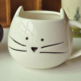 The ceramic mark cup creative cute simple couple to a cup of milk coffee cup black and white cat