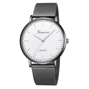 Fashion Casual Watches Womens Men GENEVA Womens Classic Quartz Stainless Steel Wrist Watch Bracelet Watches - Heritage cosmetics and beauty care