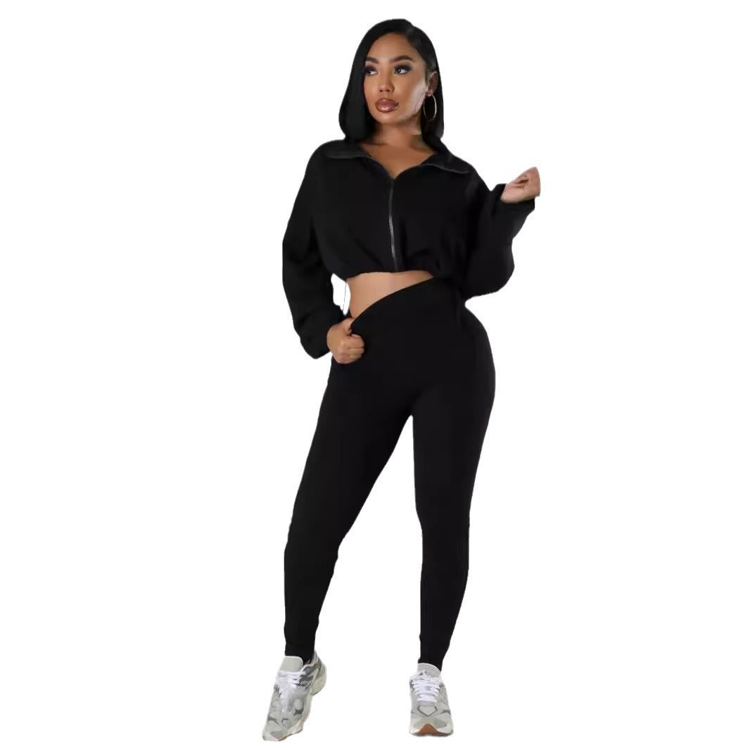 Women's Fashion Hooded Loose Long Sleeves Top Two-piece Suit - Heritage cosmetics and beauty care