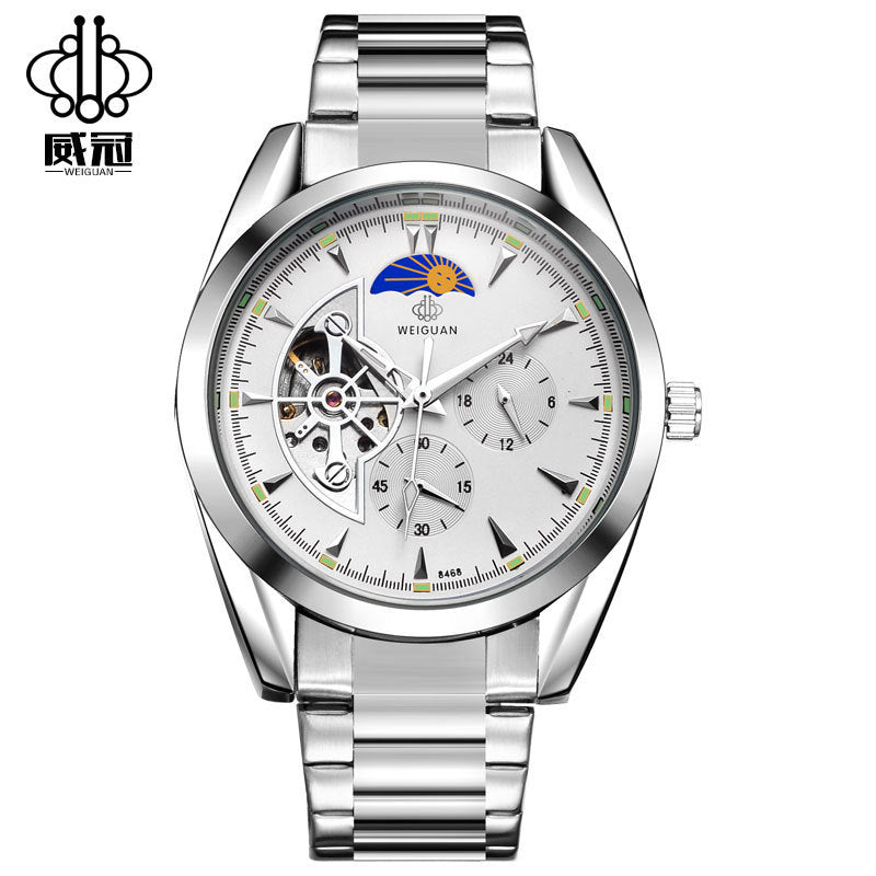 Wei Guan full automatic machinery, fashion moon alternate function watches, leisure men's waterproof automatic mechanical watches - Heritage cosmetics and beauty care