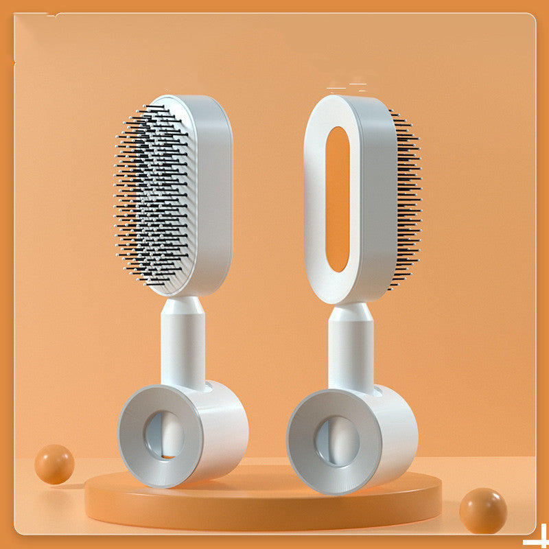 Self Cleaning Hair Brush For Women One-key Cleaning Hair Loss Airbag Massage Scalp Comb Anti-Static Hairbrush - Heritage cosmetics and beauty care