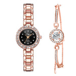 Watches-Set Bangle Clock Bracelet Wrist-Watch Quartz Women Fashion Ladies Brand Luxury - Heritage cosmetics and beauty care