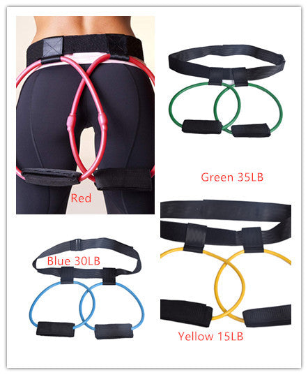 Fitness Women Body Butt Band Resistance Bands Adjustable Waist Belt Pedal Exerciser - Heritage cosmetics and beauty care