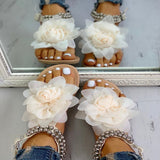 Flat flower sandals - Heritage cosmetics and beauty care