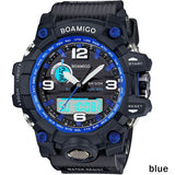 BOAMIGO brand men sports watches dual display analog digital LED Electronic quartz watches 50M waterproof swimming watch F5100 - Heritage cosmetics and beauty care