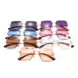 Frameless Trimmed Square Sunglasses - Heritage cosmetics and beauty care