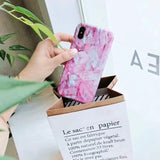 Case For 7 6 6s Plus Colorful Stone Image Pattern Cases For8 7 X Plus Soft Back Cover Heritage cosmetics and beauty care