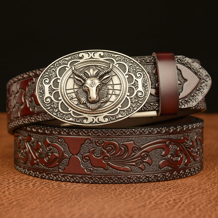 Real Cowhide Casual Jeans Belt - Heritage cosmetics and beauty care