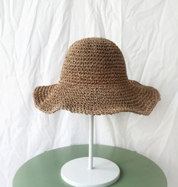 Summer Outing Sunscreen Hat for Women with Foldable Straw Hats Holiday Cool Hat Beach Hat - Heritage cosmetics and beauty care