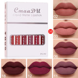 6 Boxes Of Matte Non-stick Cup Waterproof Lipstick Long Lasting Lip Gloss - Heritage cosmetics and beauty care