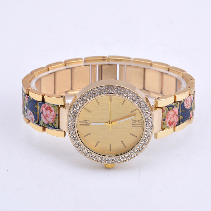 Fashion Printing Steel Watch Women - Heritage cosmetics and beauty care